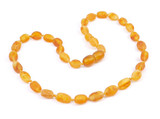 Kids Oval-Shaped Knotted Baltic Amber Teething Necklace – Natural Unpolished Beads (Hampstead & Primrose Hill)