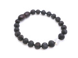 Children’s dark cherry amber teething bracelet or anklet 