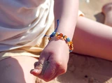 Aventurine amber teething bracelet. Baby teether UK