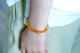 Honey baroque beads amber teething bracelet or anklet for your child 