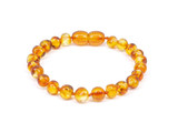 Honey baroque beads amber teething bracelet or anklet 