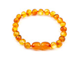 Genuine honey beads amber teething anklet or bracelet for kids and babies. Scotland, Wales & England.