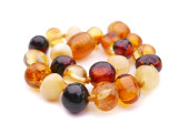 Baltic amber teething bracelet with natural beads – certified genuine jewellery UK & Ireland