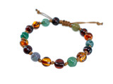 Adjustable genuine Baltic amber teething anklet Scotland, Wales & England