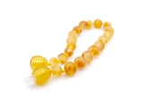 Teething Baltic amber bracelet or anklet with raw honey unpolished beads 