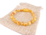 Natural Baltic amber bracelet for teething with raw honey beads – UK