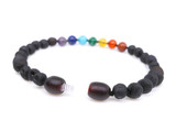 Baltic Amber Chakra Beads Bracelet – Natural Wellness Jewellery for Adults | Genuine Handmade Design