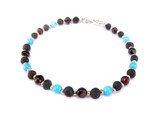 Adjustable turquoise beads adult amber bracelet gift