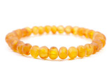 honey raw unpolished baltic amber bracelet for adults with natural baroque beads