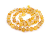 Adult amber necklace with raw honey beads crafted for comfort, balance, and everyday natural wear