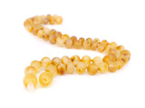 Adult amber necklace with raw honey beads offering a warm, soothing natural feel for everyday comfort
