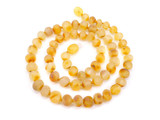 Adult amber necklace with raw honey beads for everyday comfort and natural style