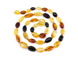 Adult amber necklace multicoloured olive beads for sale UK, EU & Ireland