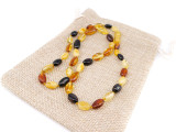 Adult amber gemstone necklace multicoloured UK