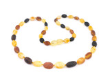 Adult raw multi color amber necklace for ladies