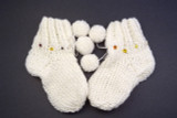 Merino wool baby socks with Baltic amber (Yellow)