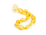 Handmade Baltic amber teething bracelet for children available in UK and Ireland