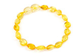 Lemon gold amber teething bracelet