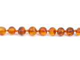 Raw unpolished beads cognac amber bracelet or anklet for your kid - traditional teething style design