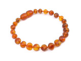 Certified cognac amber jewellery for teething made with raw Baltic amber nuggets 