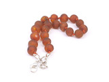 Raw amber teething bracelet or anklet adjustable caramel colour