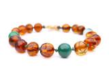 Jade amber teething bracelet for babies