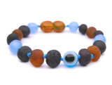 Evil Eye amber teething bracelet for 4 month old