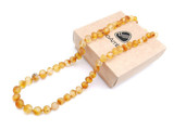 Honey raw amber teething necklace