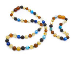 Maximum strength raw amber and blue agate teething, reflux and colic set