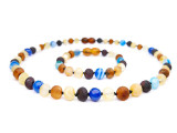 Blue agate amber teething set