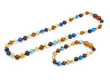 Maximum strength raw amber and blue agate teething, reflux and colic set