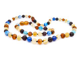 Maximum strength raw amber and blue agate teething, reflux and colic set