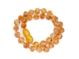 Calming adult amber anklet raw honey unworked beads