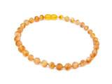 Adult amber anklet raw honey beads. UK jewellery manufacturer