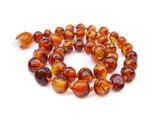 Adult amber anklet cognac baroque beads