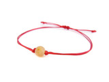 Red String Kabbalah Bracelet with honey raw amber bead
