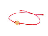 Red String Kabbalah Bracelet with Honey Raw Amber Bead for Kids and Babies