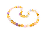 Chalcedony amber teething necklace