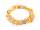 Pink amber teething necklace 