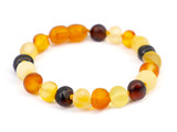 Best selling multicolour unworked amber teething colic and reflux bracelet or anklet for your kids United Kingdom