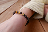 Adult amber bracelet beaded dark cherry for men and women