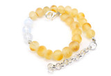 Natural Baltic Amber and Moonstone Children's Zodiac Jewellery – Elegant Cancer Astrology-Inspired Bracelet Featuring Genuine Raw Honey Amber, Softly Shimmering Moonstone and Traditional Handcrafted Beadwork