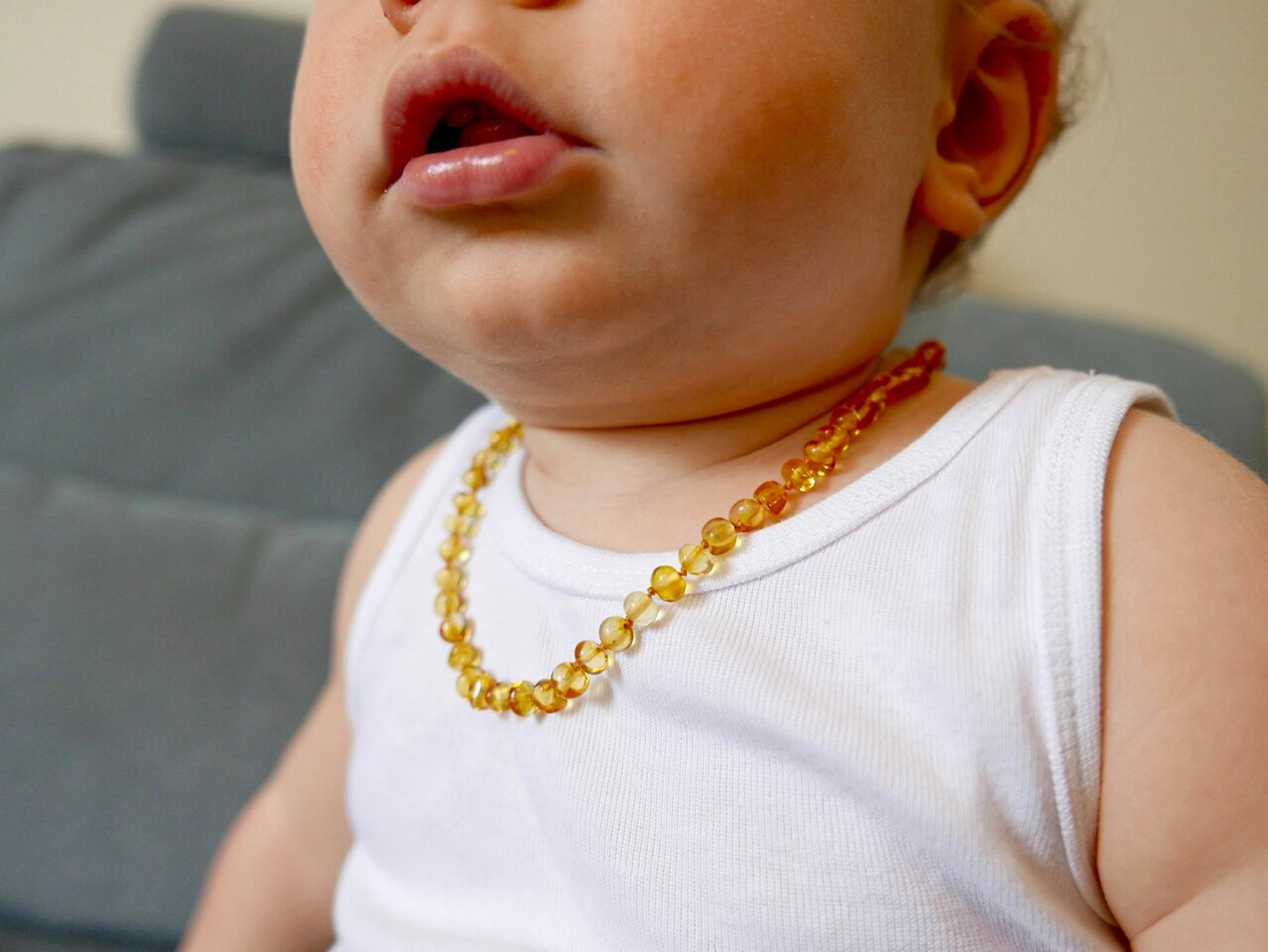 Amber on sale teething beads