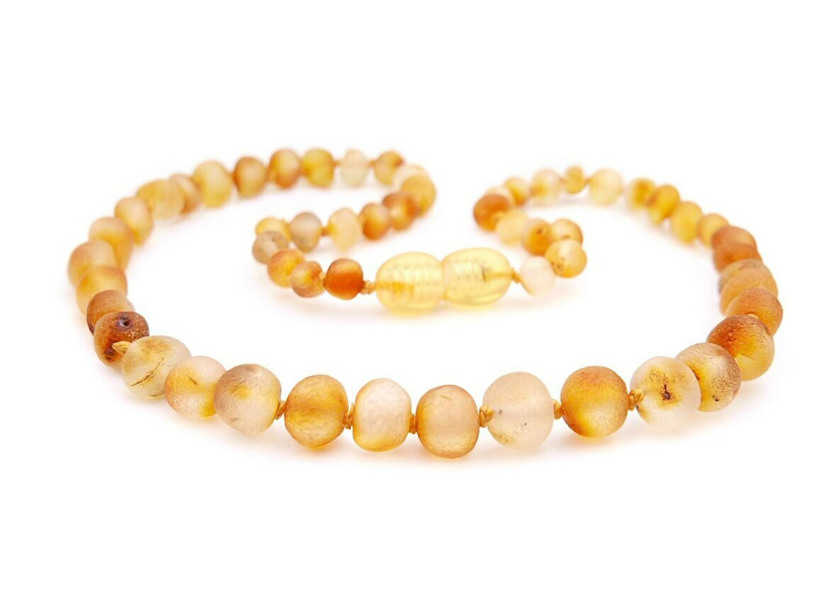 Honey raw unpolished amber teething set - Main Image