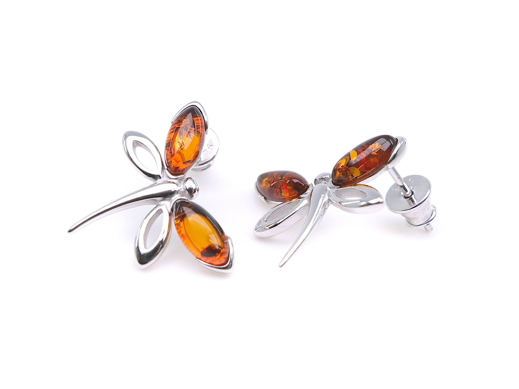 Baltic amber stud on sale earrings