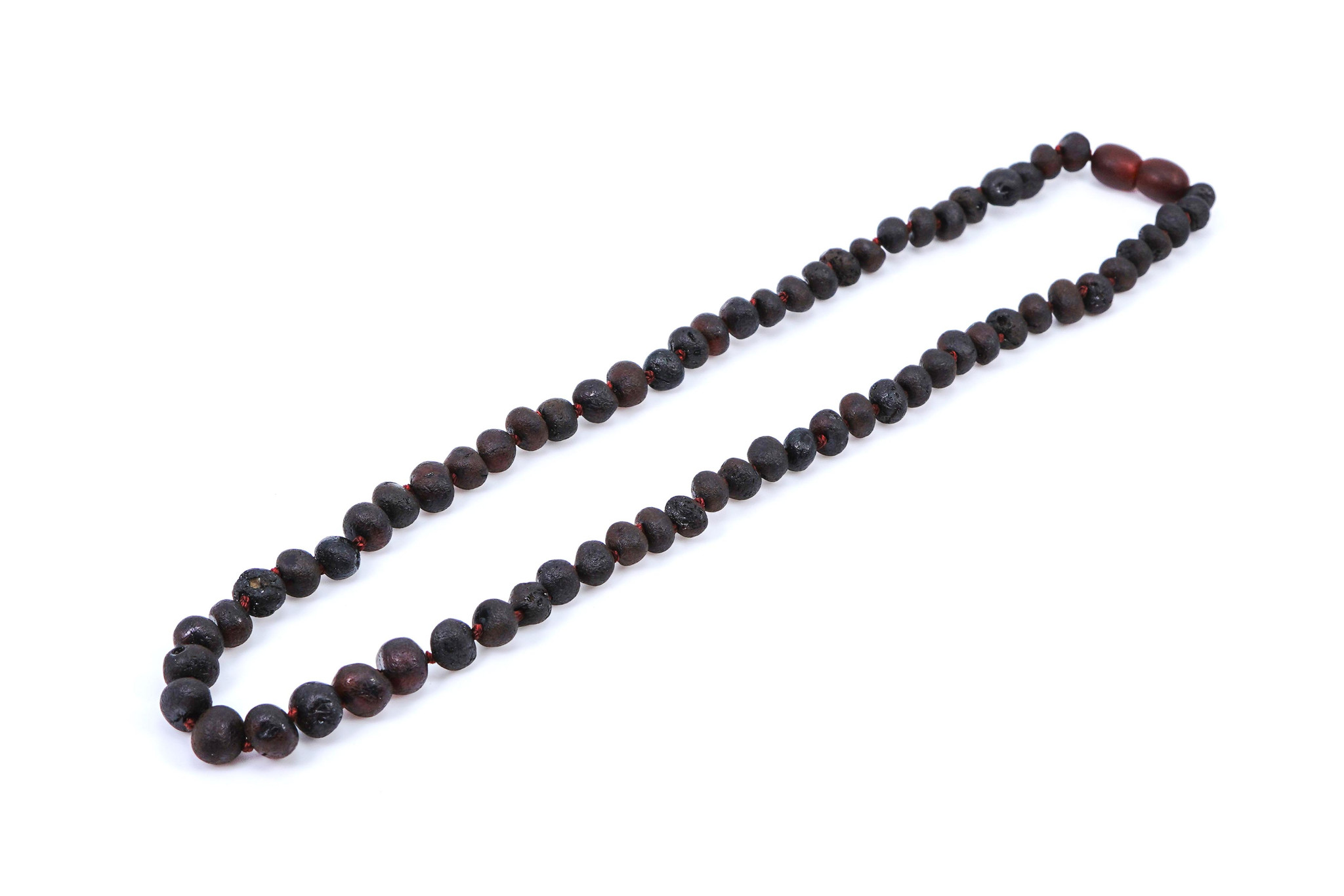 Raw Dark Cherry Baltic Amber Necklace for Adults | Natural