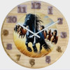 12-Inch Handcrafted Wooden Horse Wall Clock – Farmhouse Living Room Décor