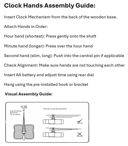 clock assembly guide