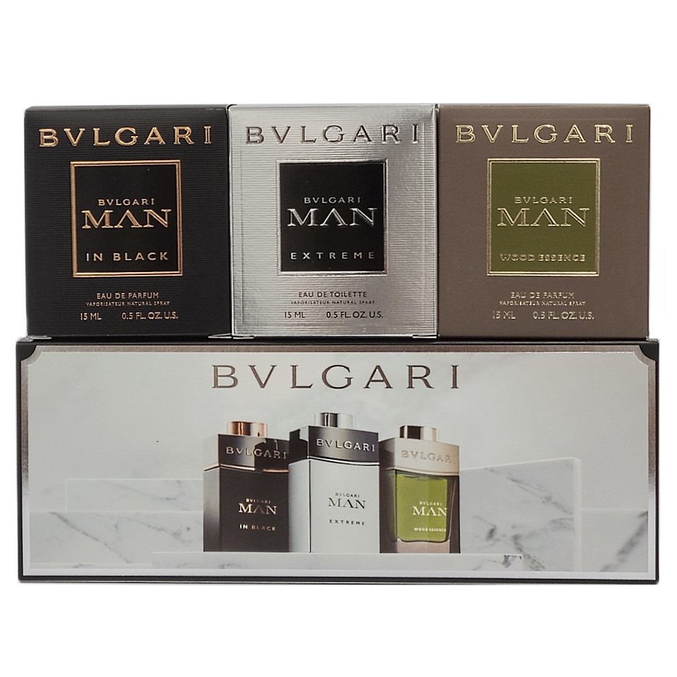 Bvlgari 3PCS Travel Minis Set For Men - fragrances4ever.com