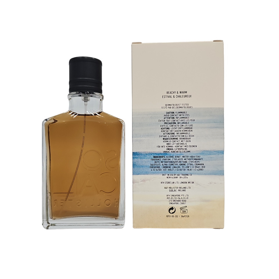Hollister So Cal Eau de Cologne 3.4 oz / 100 ml Spray For Men
